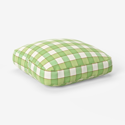 Stool Cushion Pad 311 - Svenskt Tenn Online - Gripsholmsruta, Green, Josef Frank